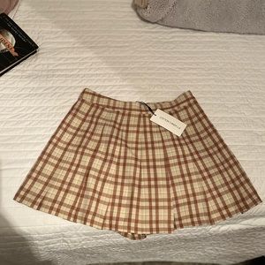 Plaid tennis skort, NWT, size: medium